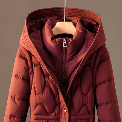 Mirabel | Women's Longline Puffer Hooded Cinched Waist Winter Coat