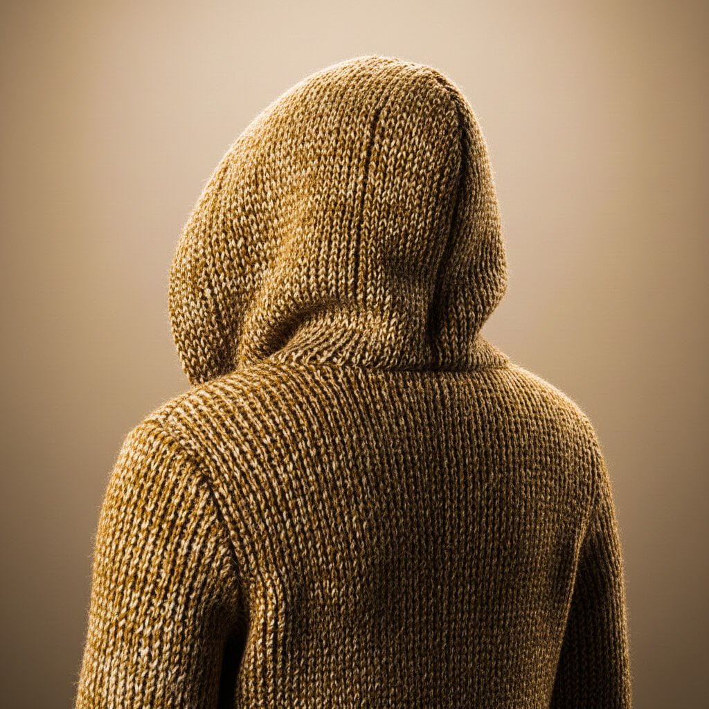 Hendrix | Men's Classic Menswear Chunky Marled Knit Longline Hooded Cardigan