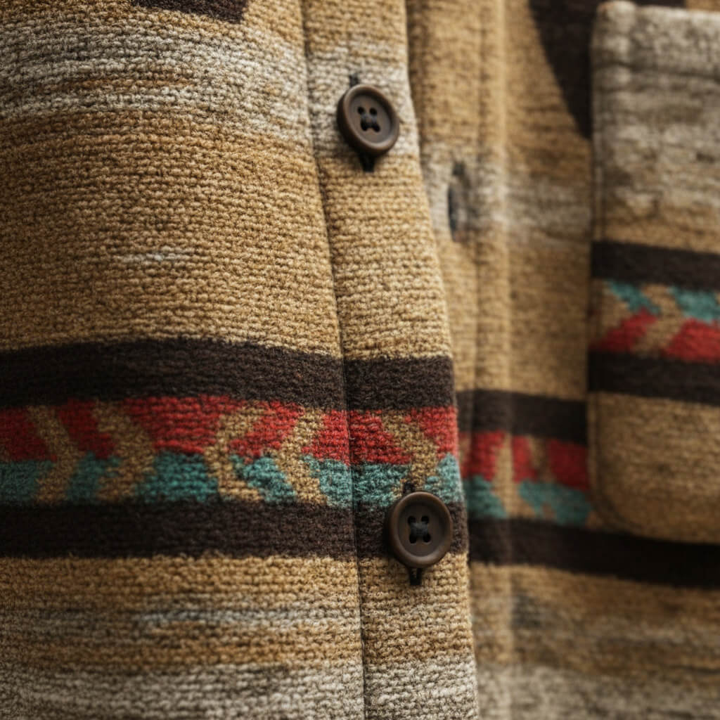 Dalton | Men's Casual Fall Southwestern Print Button Up Shirt Jacket