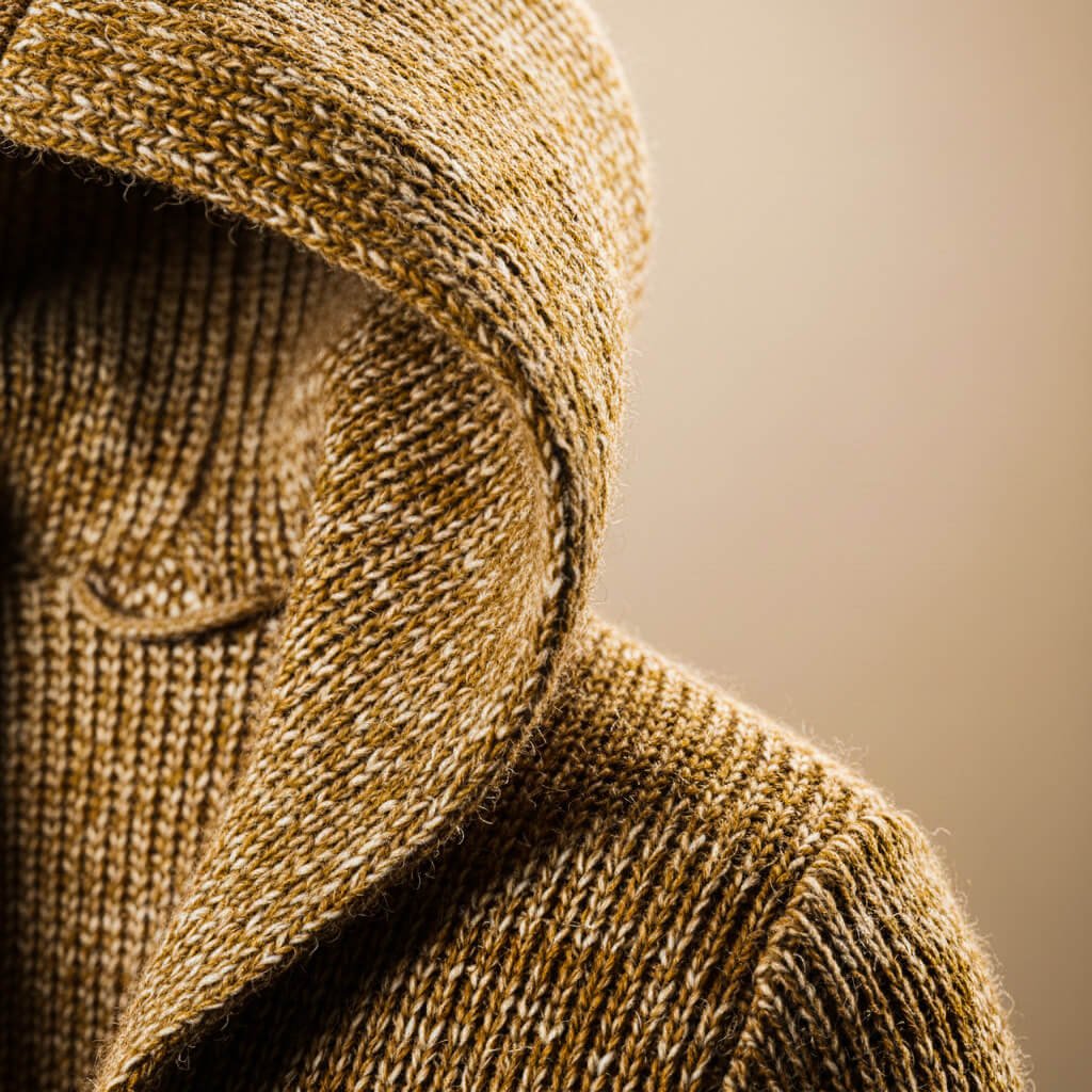 Hendrix | Men's Classic Menswear Chunky Marled Knit Longline Hooded Cardigan