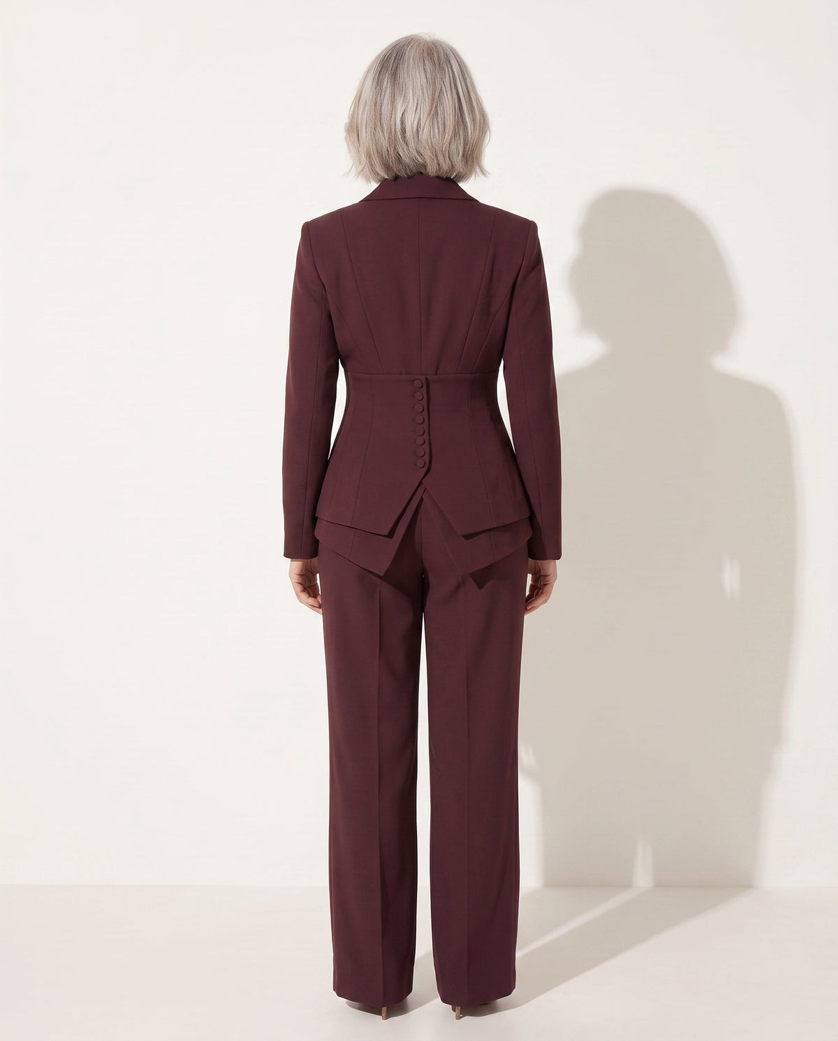 Jewel | Women's Tailored Suit Peplum Blazer and Trouser Set