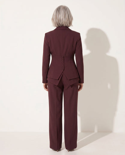 Jewel | Women's Tailored Suit Peplum Blazer and Trouser Set
