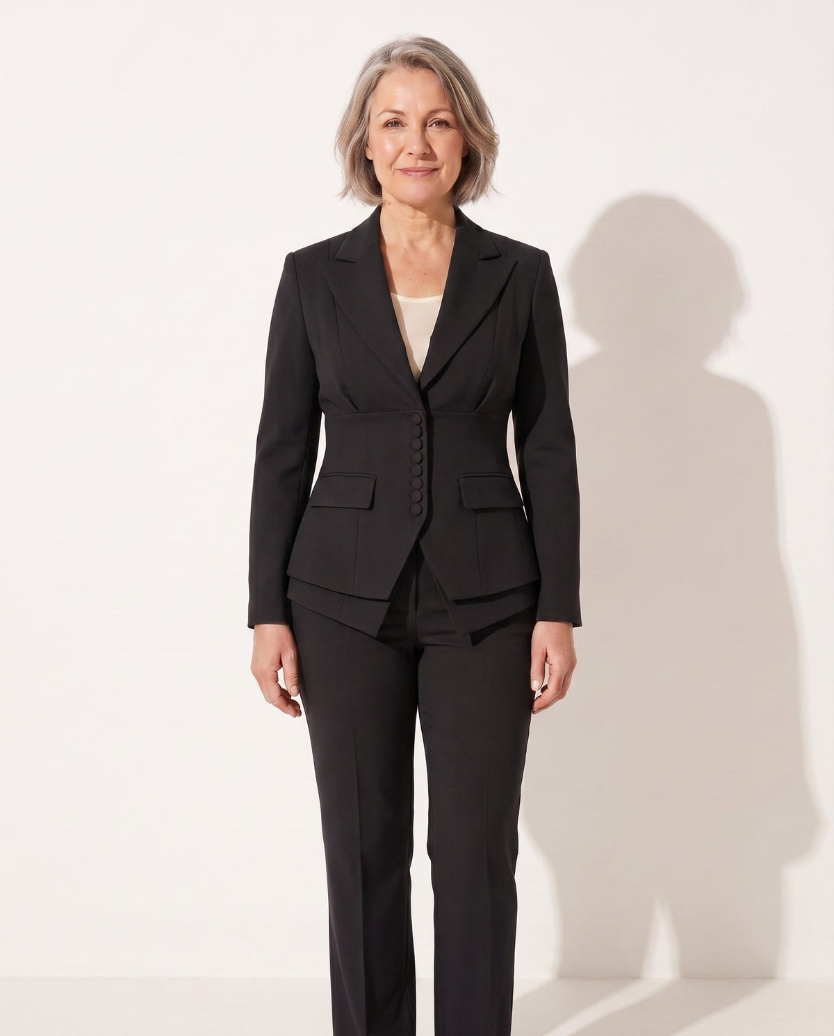 Jewel | Women's Tailored Suit Peplum Blazer and Trouser Set