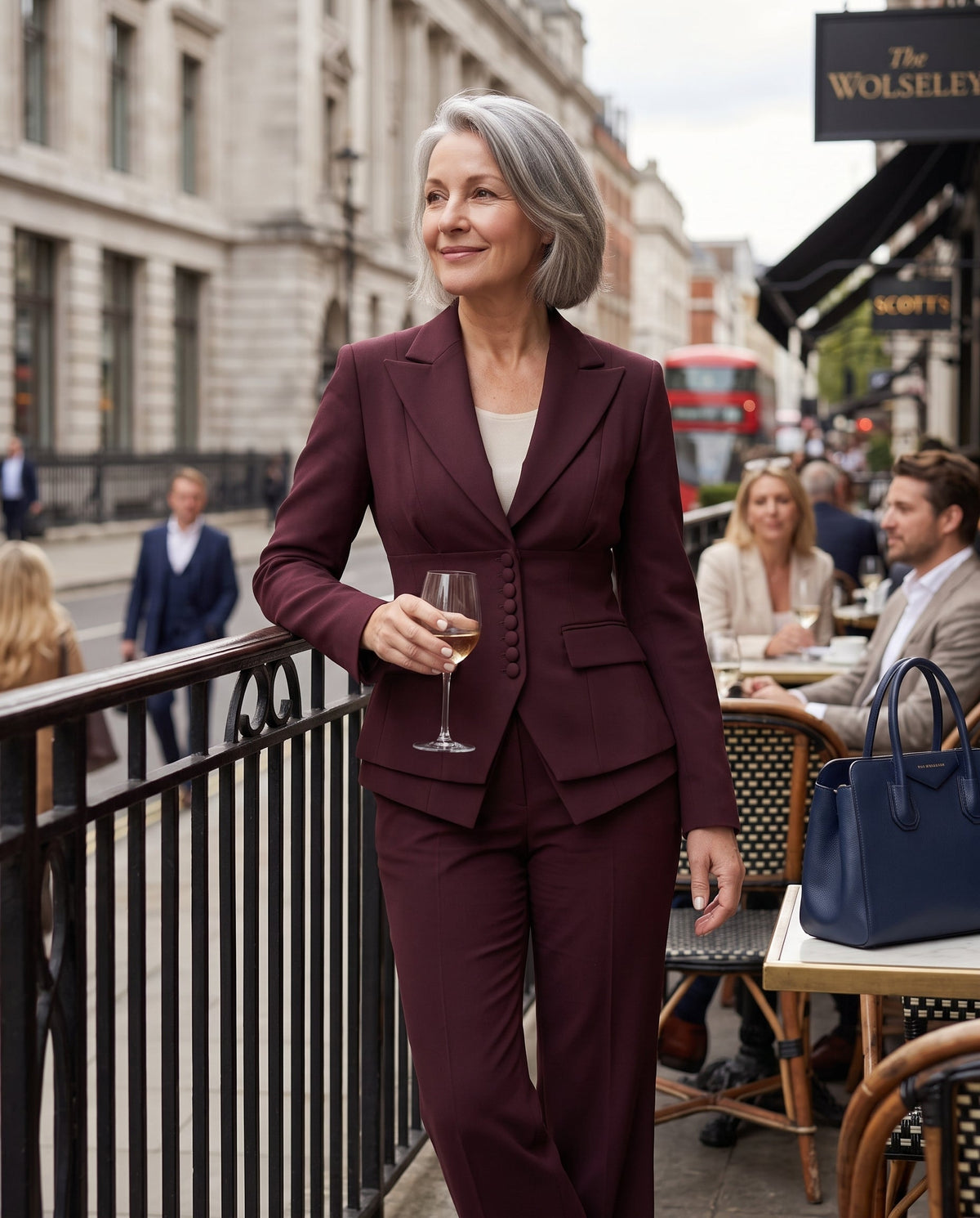 Jewel | Women's Tailored Suit Peplum Blazer and Trouser Set