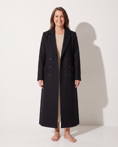 Hilda | Women's Double Breasted Tailored Maxi Long Coat
