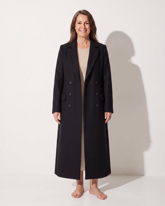 Hilda | Women's Double Breasted Tailored Maxi Long Coat