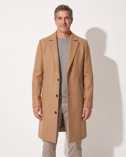 Cyrus | Men's Longline Single Breasted Notch Lapel Tailored Winter Coat