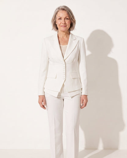 Jewel | Women's Tailored Suit Peplum Blazer and Trouser Set