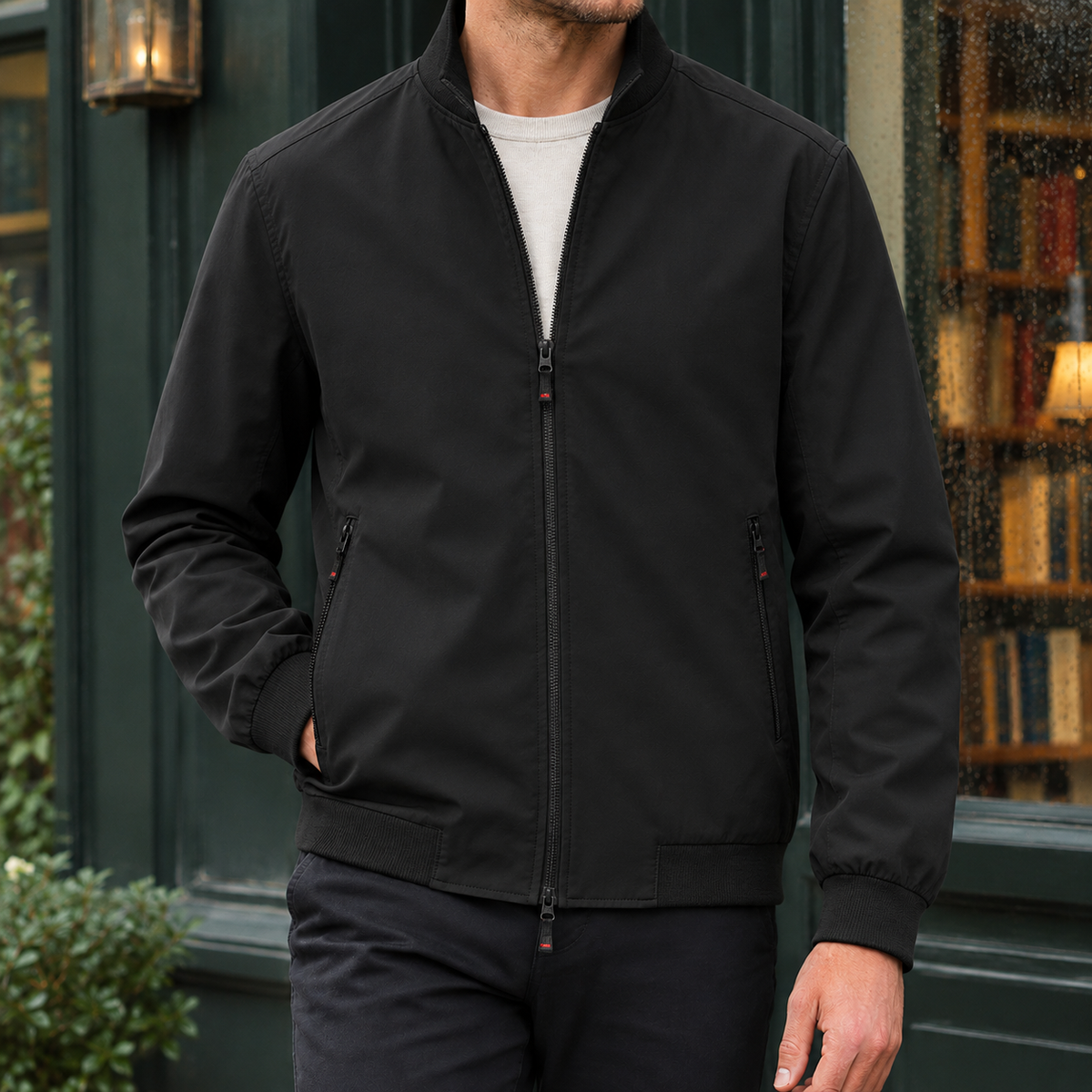Blaise | Men's Casual Stand Collar Zip-Up Bomber Jacket