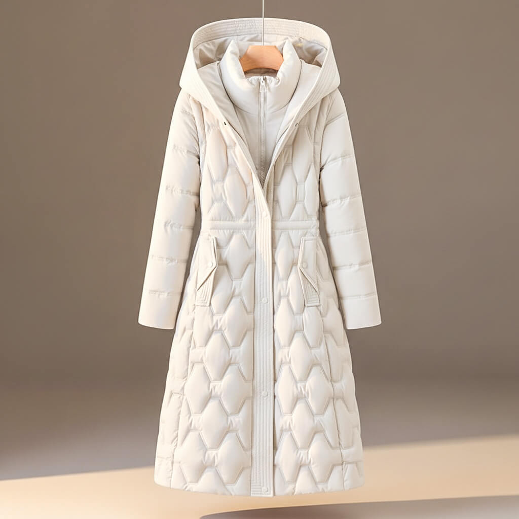 Mirabel | Women's Longline Puffer Hooded Cinched Waist Winter Coat