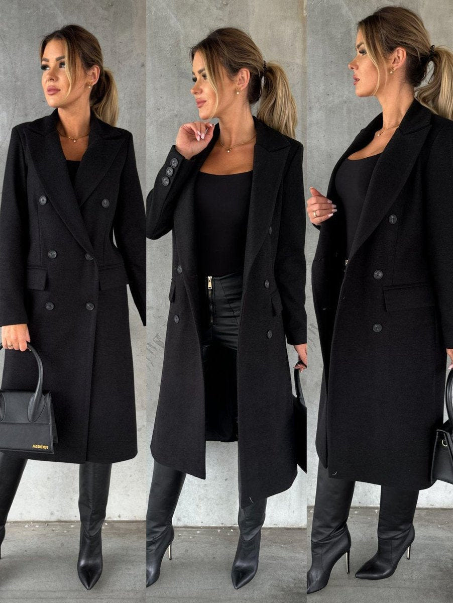 Scarlett | Women's Tailored Double-Breasted Long Coat