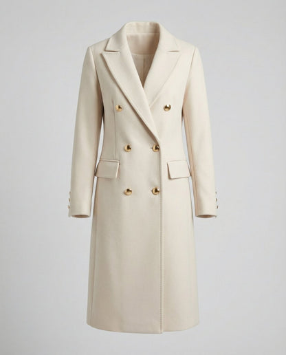 Scarlett | Women's Tailored Double-Breasted Long Coat