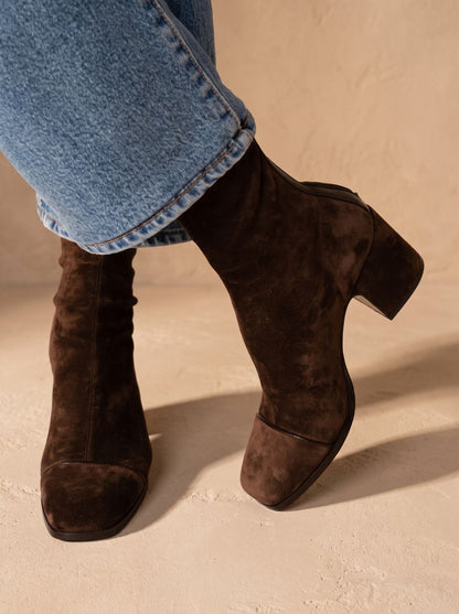 Amalia | Women's Winter Square Toe Block Heel Mid Calf Boot