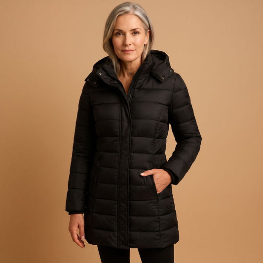 Christa | Women's Hooded Quilted Slim Fit Puffer Winter Jacket