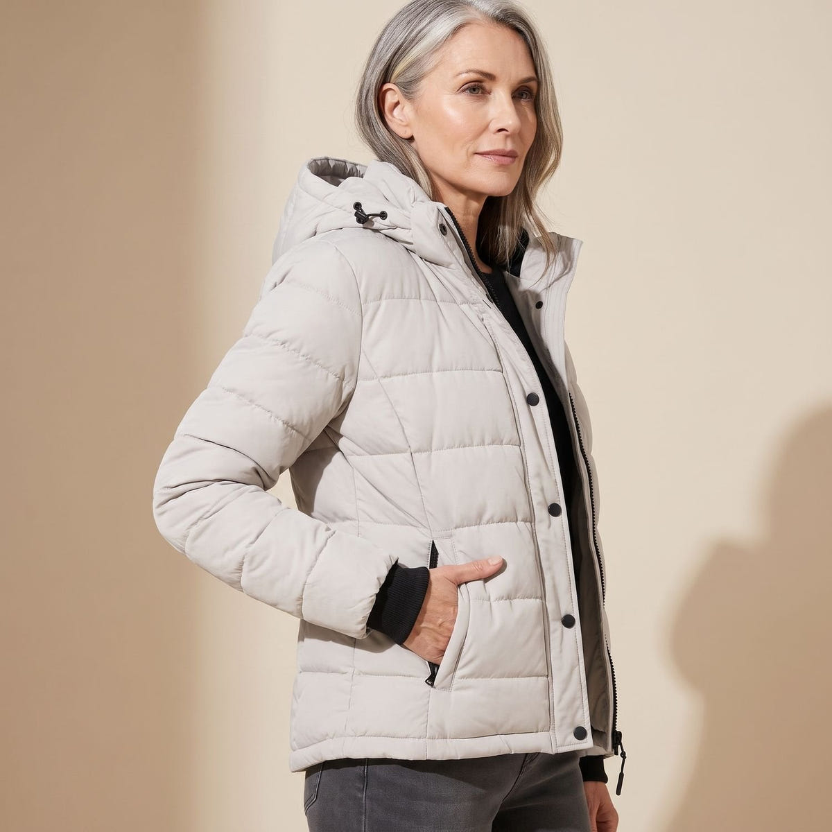 Christa | Women's Hooded Quilted Slim Fit Puffer Winter Jacket