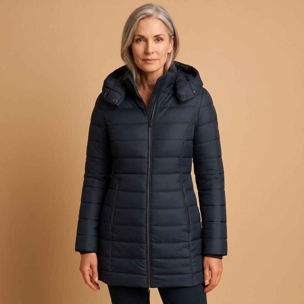 Christa | Women's Hooded Quilted Slim Fit Puffer Winter Jacket