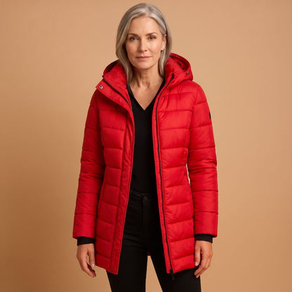 Christa | Women's Hooded Quilted Slim Fit Puffer Winter Jacket