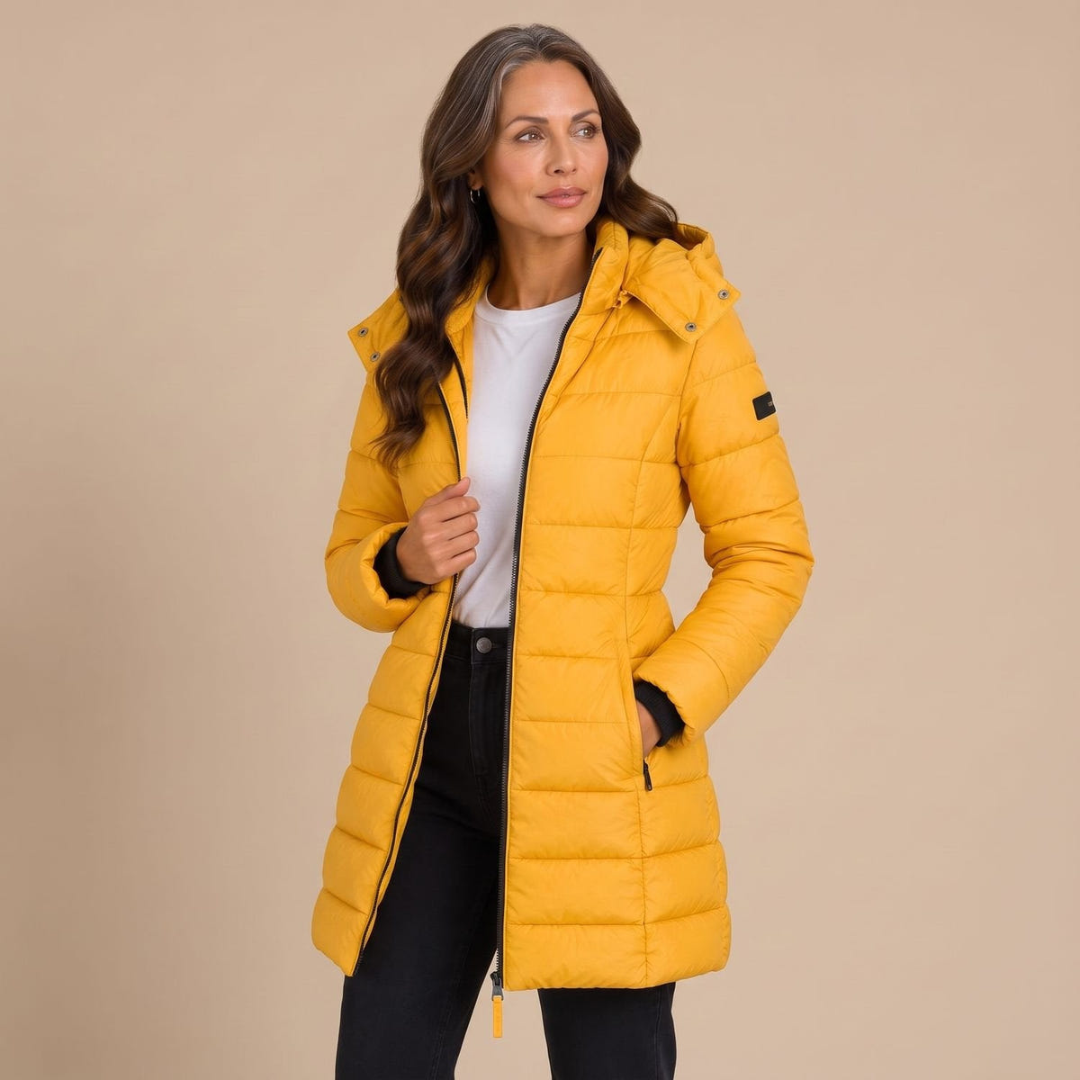 Claudia | Women's Hooded Winter Quilted Long Puffer Coat