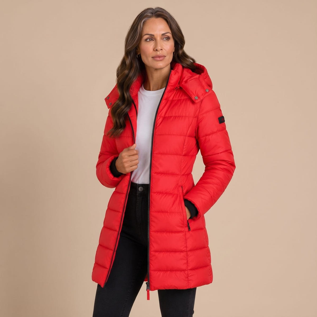 Claudia | Women's Hooded Winter Quilted Long Puffer Coat