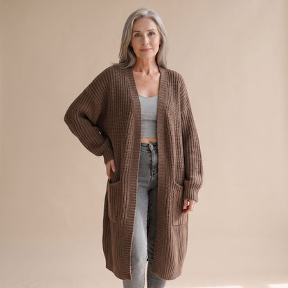 Dulcie | Women's Chunky Ribbed Knit Oversized Long Duster Cardigan
