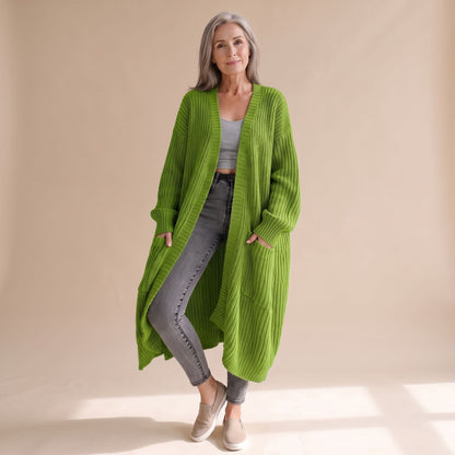 Dulcie | Women's Chunky Ribbed Knit Oversized Long Duster Cardigan