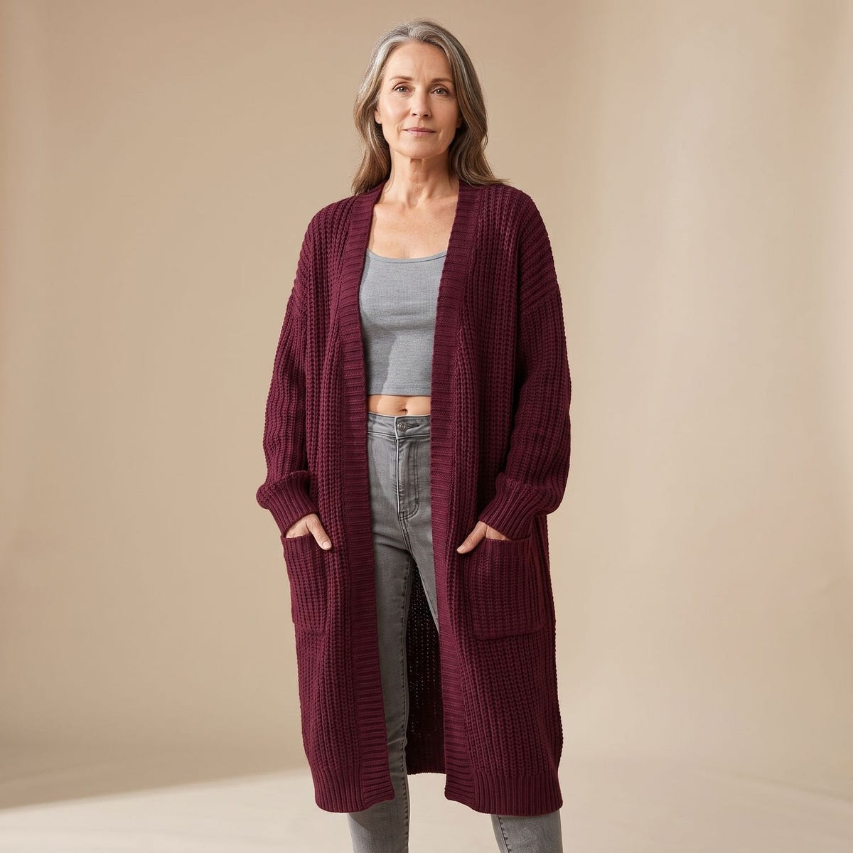 Dulcie | Women's Chunky Ribbed Knit Oversized Long Duster Cardigan