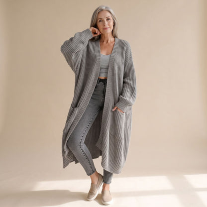 Dulcie | Women's Chunky Ribbed Knit Oversized Long Duster Cardigan