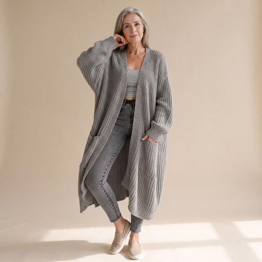 Dulcie | Women's Chunky Ribbed Knit Oversized Long Duster Cardigan