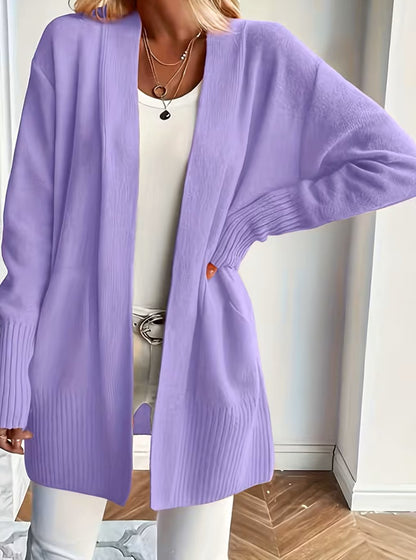 Harper | Women's Relaxed Open-Front Long Knit Cardigan Sweater