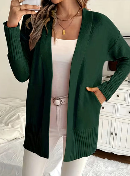 Harper | Women's Relaxed Open-Front Long Knit Cardigan Sweater
