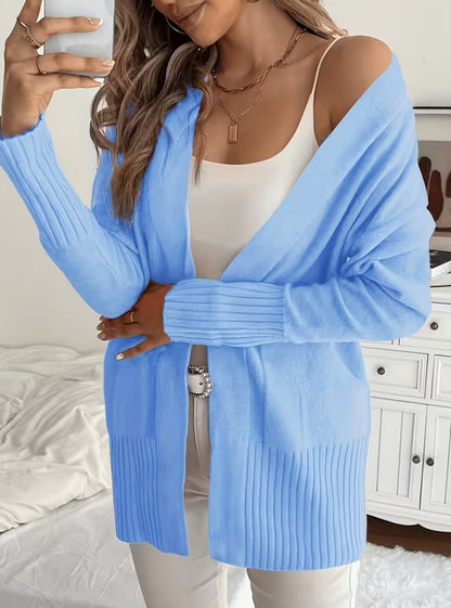 Harper | Women's Relaxed Open-Front Long Knit Cardigan Sweater