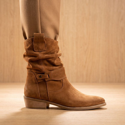 Eulalia | Women's Slouch Western Block Heel Ankle Boot